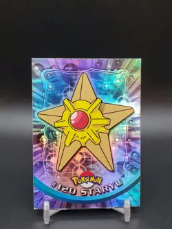 Staryu #120 Topps TV Animation Edition Rainbow Foil Blue Logo MP Pokemon Card - Image 1