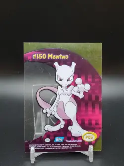 Mewtwo #150 PC5 Topps TV Animation Clear Blue Logo MP Pokemon Card - Image 2