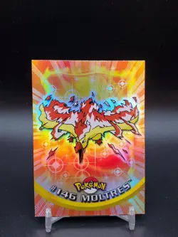 Moltres #146 Topps TV Animation Edition Rainbow Foil Blue Logo LP Pokemon Card - Image 1
