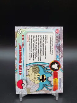 Omastar #139 Topps TV Animation Edition Silver Foil Blue Logo MP/LP Pokemon Card - Image 2
