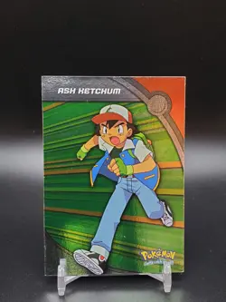 Ash Ketchum HV1 Topps TV Animation Edition Silver Foil Blue Logo MP Pokemon Card - Image 1