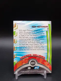 Ash Ketchum HV1 Topps TV Animation Edition Silver Foil Blue Logo MP Pokemon Card - Image 2