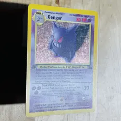 Vintage 1999 Gengar 5/62 Fossil Holo Rare 1st Edition LP English Pokemon Card - Image 3