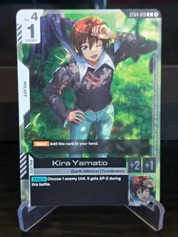 Gundam Card Game - Kira Yamato (Alternate Art Promo) ST04-010 C - NM - Image 1