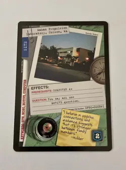 The X-Files CCG Site Mahan Propulsion Laboratory, Colson, WA Card - Image 1