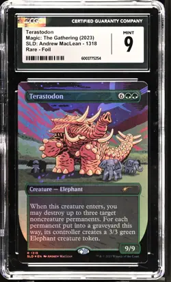 TERASTODON Secret Lair Foil Rare Andrew MacLean CGC 9 MTG [Nostalgium] - Image 1