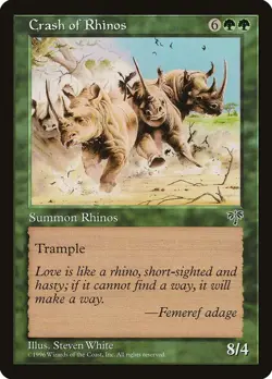 MTG - Crash of Rhinos - Mirage - X1 - (NM) - - Image 1