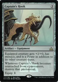 Magic the Gathering Captain's Hook Foil Promo Ixalan Buy-a-Box MtG WotC - Image 1