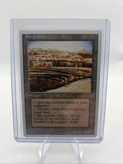 1995 Magic The Gathering Strip Mine 4th Edition Uncommon Land Vintage Rare MTG - Image 1