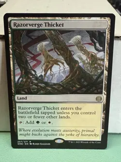 Magic the Gathering (mtg): ONE: Razorverge Thicket - Rare - Image 1