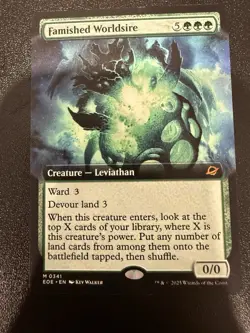 x1 Famished Worldsire - Foil - Extended Art M MTG Edge of Eternities M/NM, Engli - Image 1