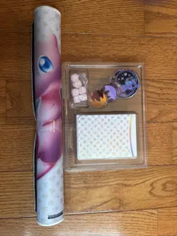 Pokemon 151 Mew UPC Supplies | Mew Playmat, Deck Box, Coins & Dice - Brand New - Image 1