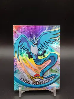 Articuno #144 Topps TV Animation Edition Rainbow Foil Blue Logo MP Pokemon Card - Image 1