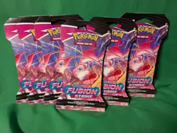 Pokemon TCG Sword & Shield Fusion Strike Sleeved Booster Pack Lot of 6 820650809170 - Image 1