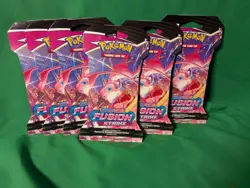 Pokemon TCG Sword & Shield Fusion Strike Sleeved Booster Pack Lot of 6 820650809170 - Image 2