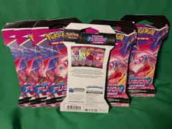 Pokemon TCG Sword & Shield Fusion Strike Sleeved Booster Pack Lot of 6 820650809170 - Image 3