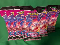 Pokemon TCG Sword & Shield Fusion Strike Sleeved Booster Pack Lot of 6 820650809170 - Image 4
