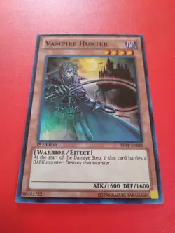 Yugioh VAMPIRE HUNTER super rare SHSP-EN034 1ST Ed - Image 1