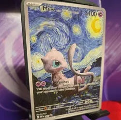 Pokemon Mew Starry Night Van Gogh Beautiful Moon ACG Star Trading Card NM FS - Image 3