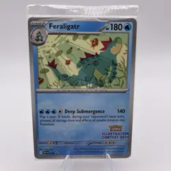 2024 Pokemon Illustration Contest Feraligatr Pikachu Sealed Promo 3 Card Pack - Image 1