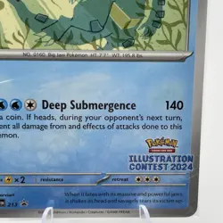 2024 Pokemon Illustration Contest Feraligatr Pikachu Sealed Promo 3 Card Pack - Image 3