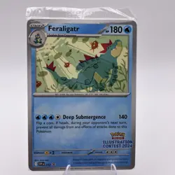 2024 Pokemon Illustration Contest Feraligatr Pikachu Sealed Promo 3 Card Pack - Image 1