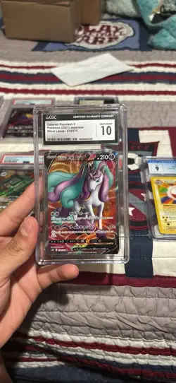 (Pokemon) CGC Gem Mint 10 Galarian Rapidash V - Stunning Unicorn Pokemon Card - Image 1