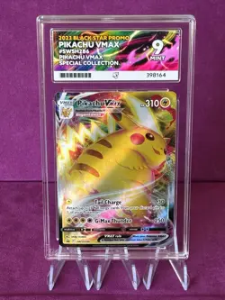 Pokemon TCG Pikachu VMAX Black Star Promo Holo Card SWSH286 ACE 9 MINT - Image 1
