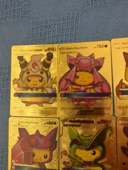 Pokemon Cards Lot Holo Foil Rares Commons GOLD FOIL LOT 16 Fan Art - Image 2