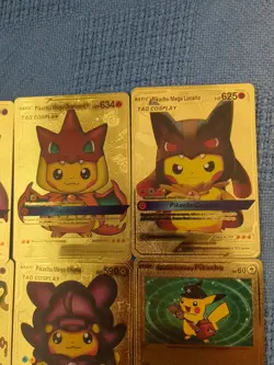 Pokemon Cards Lot Holo Foil Rares Commons GOLD FOIL LOT 16 Fan Art - Image 3
