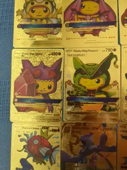 Pokemon Cards Lot Holo Foil Rares Commons GOLD FOIL LOT 16 Fan Art - Image 5