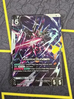 Justice Gundam - GD01-066 - LR+ Alt Art - Newtype Rising - Gundam Card Game TCG - Image 1