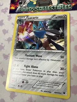 Lucario 63/124 Near Mint/LP Holo Rare Pokemon Card XY Fates Collide - Image 2