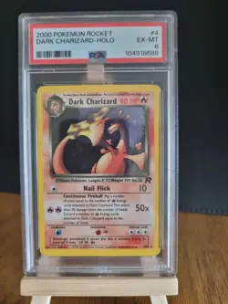 Pokemon Card - Dark Charizard Holo 4/82 Team Rocket WOTC - PSA 6 - Image 1
