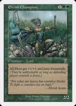 1x Elvish Champion (240/354) MTG Magic the Gathering Seventh Edition - LP Rare - Image 1
