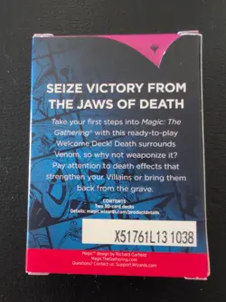 MTG Marvel Spider-man Welcome Deck - SDCC 2025 Exclusive! Magic Venom Black Deck - Image 2