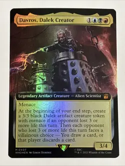 MTG Doctor Who Davros, Dalek Creator Extended Art Foil 0407 NM Mythic - Image 1