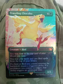Traveling Chocobo #0406 (Borderless) (FOIL) MTG Final Fantasy MINT Pack Fresh!! - Image 1