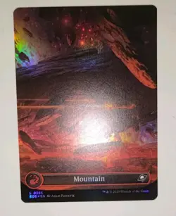 Mountain (0265) (Borderless) [Edge of Eternities] Foil Near Mint - Image 2