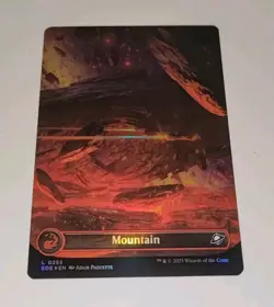 Mountain (0265) (Borderless) [Edge of Eternities] Foil Near Mint - Image 3