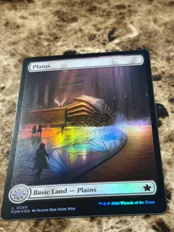 PLAINS #283 Magic the Gathering MTG Foundations Foil Full Art - Image 1