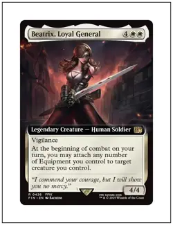 1x Beatrix, Loyal General, Extended Art, Final Fantasy, Magic MTG NM - Image 1