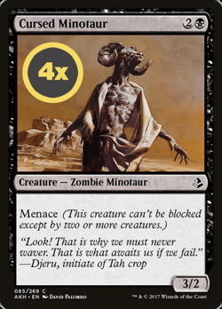 MTG Playset (4x) Cursed Minotaur ** Amonkhet ** English (NM) - Image 1