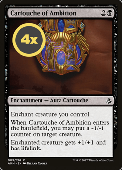 MTG Playset (4x) Cartouche of Ambition ** Amonkhet ** English (NM) - Image 1