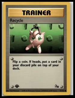 Pokemon TCG Fossil 1st Edition Recycle 61/62 - Image 1