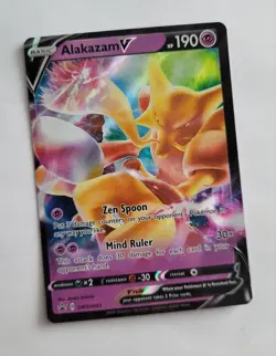 Pokemon Alakazam V SWSH083 Black Star Promo Full Art Holo Pokemon Card 2021 ENG - Image 1
