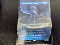 MTG Magic the Gathering FOIL Ancient Silver Dragon Borderless CLB! - Image 1