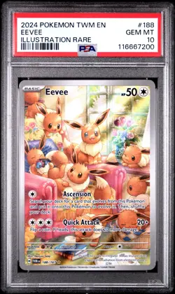 POKEMON PSA 10 2024 SV Twilight Masquerade Eevee 188/167 IR *7200 - Image 1