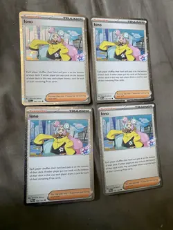 4x Pokemon Scarlet & Violet Iono Premium Tournament stamped Promo 185/193 New!! - Image 1