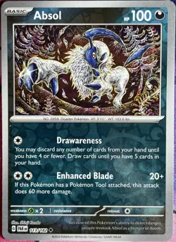 Absol Reverse Holo - 113/182 - Paradox Rift Pokemon 2023 - Image 1